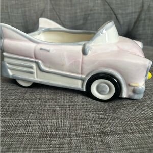 Vintage Pink Ceramic Car Planter